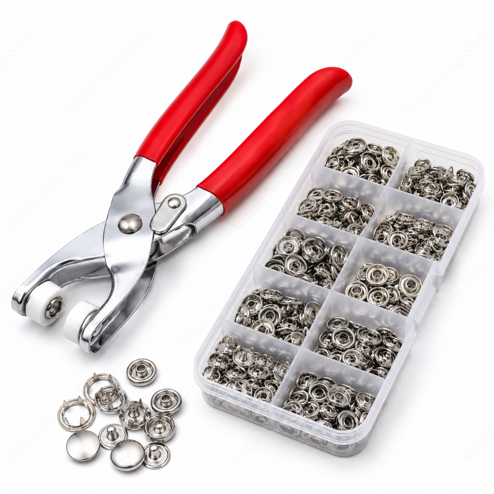 Snap Fastener Set - 9.5mm Snap Button Pliers Kit with