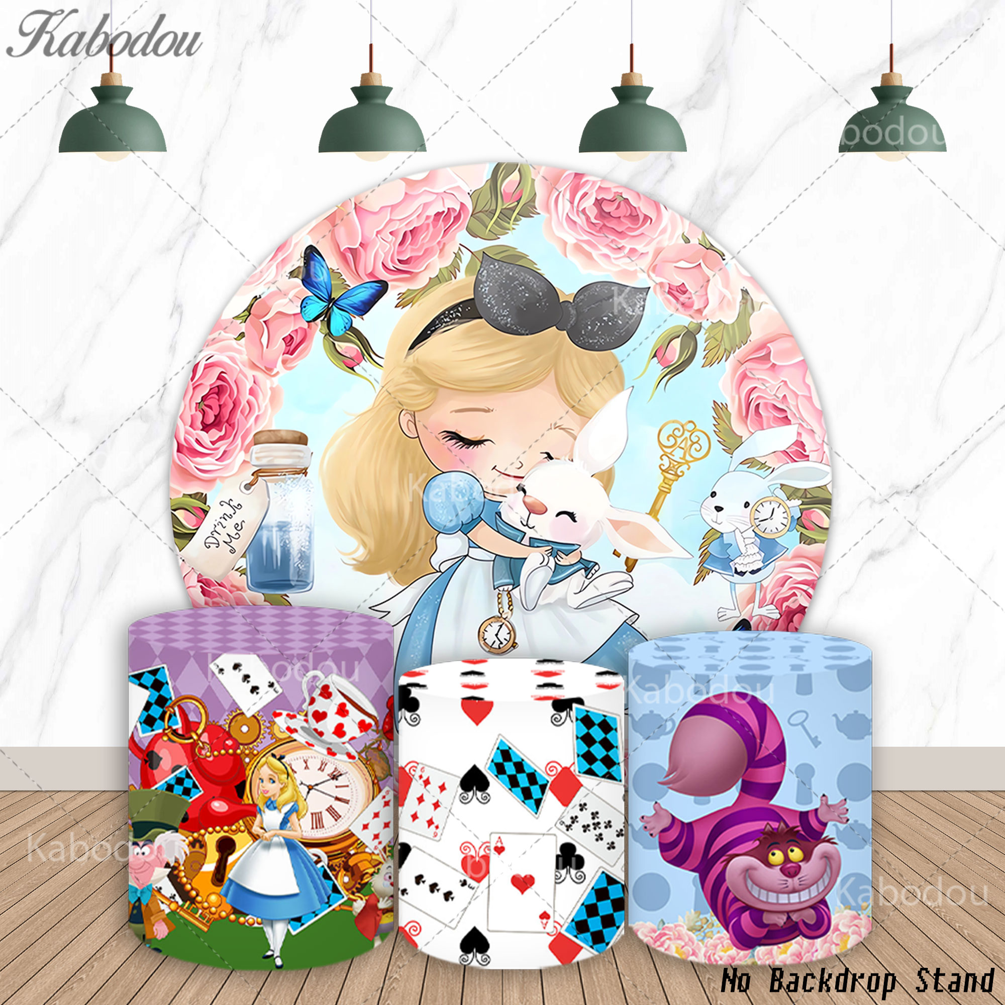 Cosplay Floating Prop - Alice in Wonderland Round Backdrop Girls