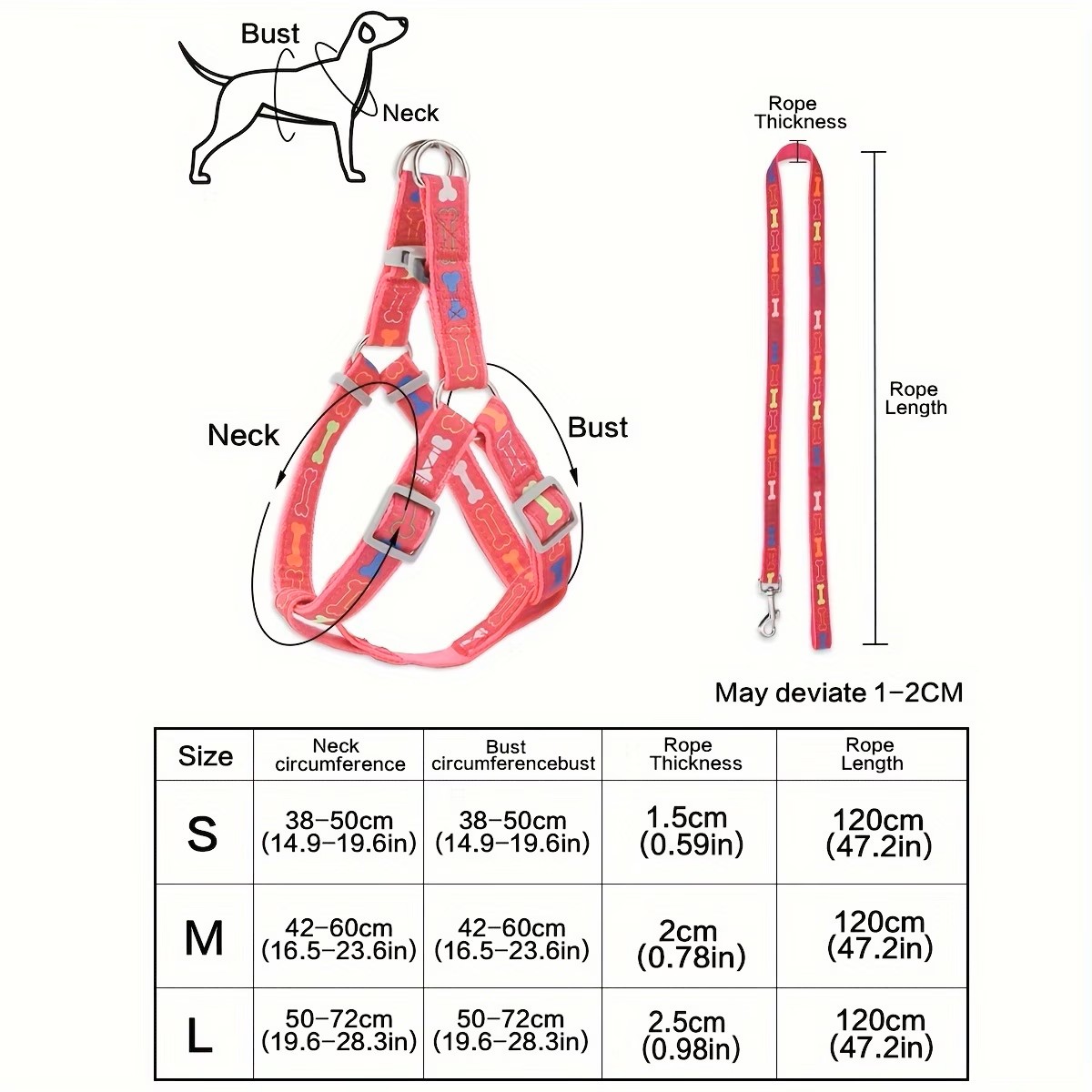 Adjustable Dog Harness with Qu - D Ring Strap reseña y precio