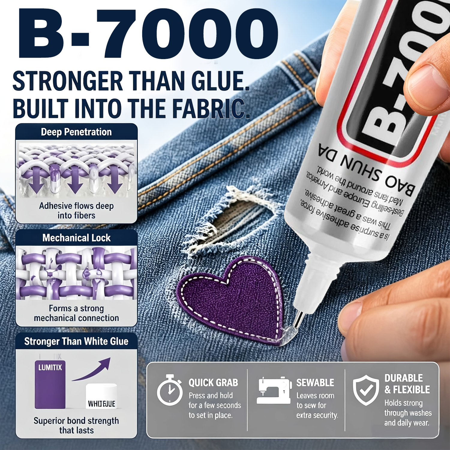 B-7000 Fabric Glue Permanent a - Contact Cement Glue reseña y precio