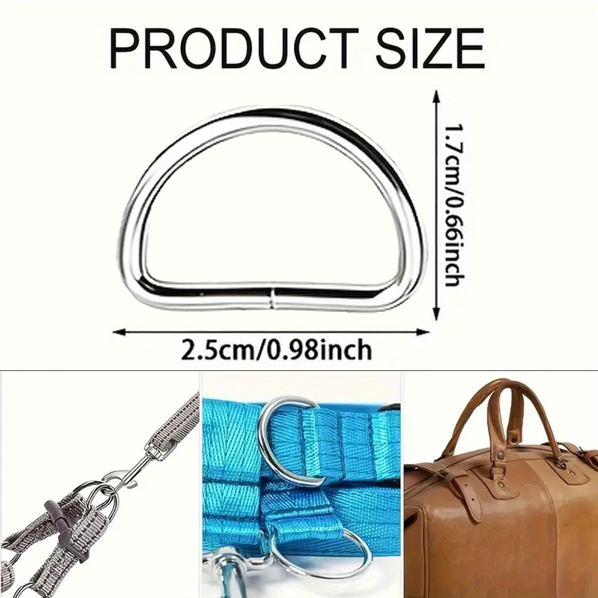 30/60/100Pcs D-ring buckle sta - D Ring Strap reseña y precio