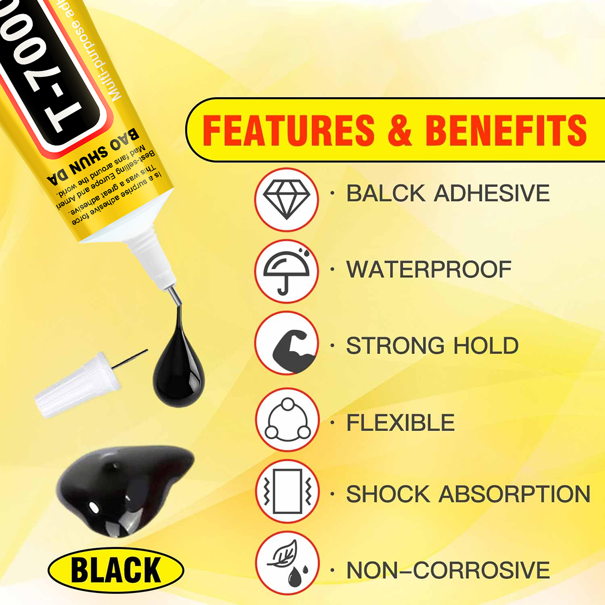 T7000 Upgrade Black Contact Ce - Contact Cement Glue reseña y precio