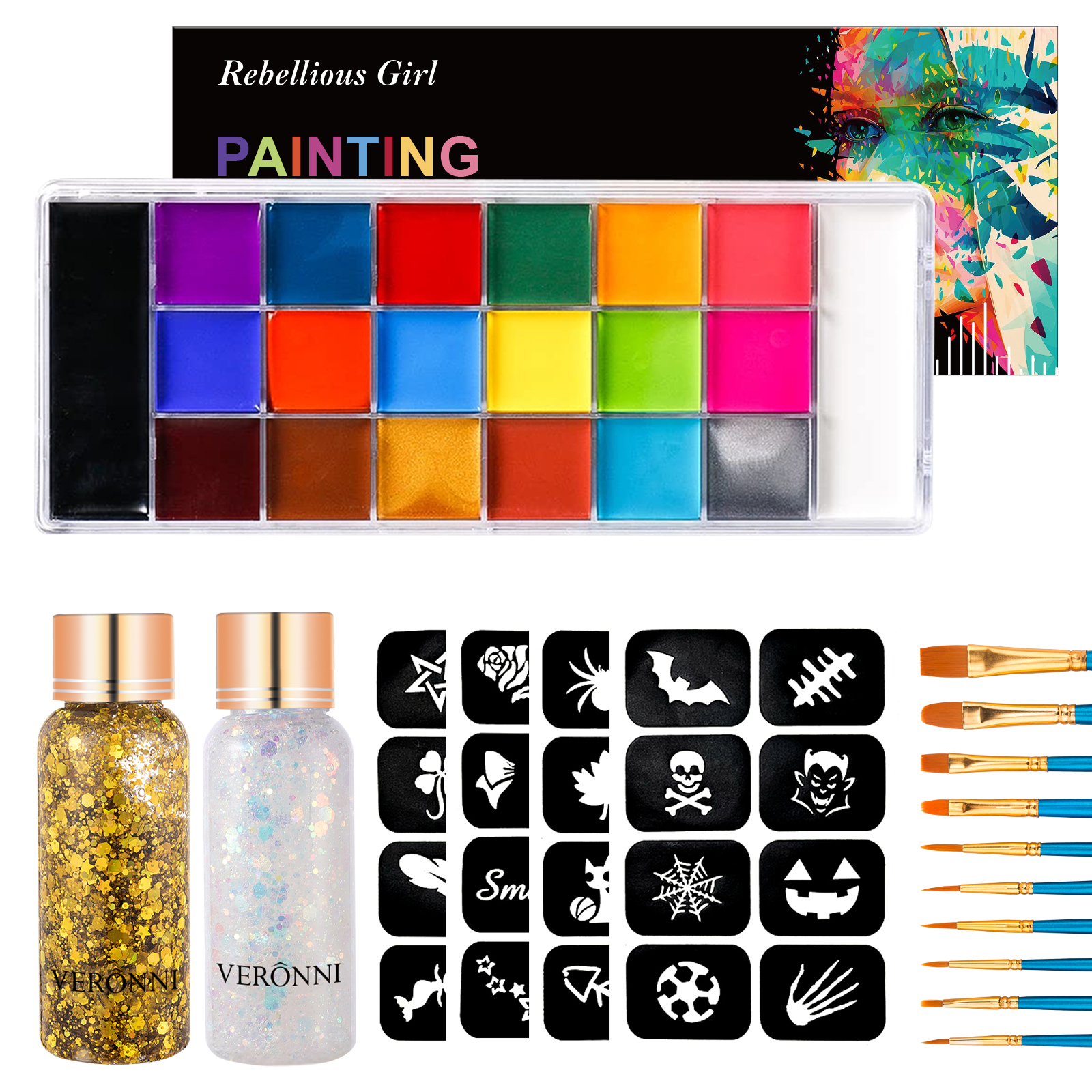 Face Body Paint Palette Oil Ma - Body Paint Sfx reseña y precio