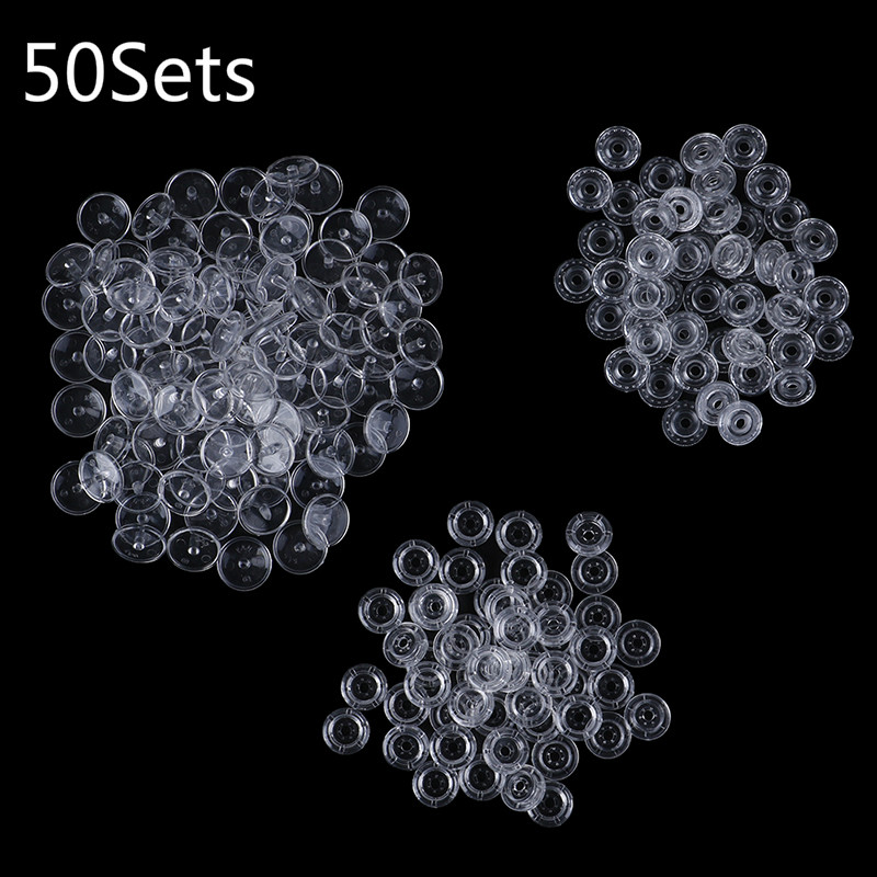 50 Set Clear KAM Resin Snap Bu - Snap Fastener Set reseña y precio