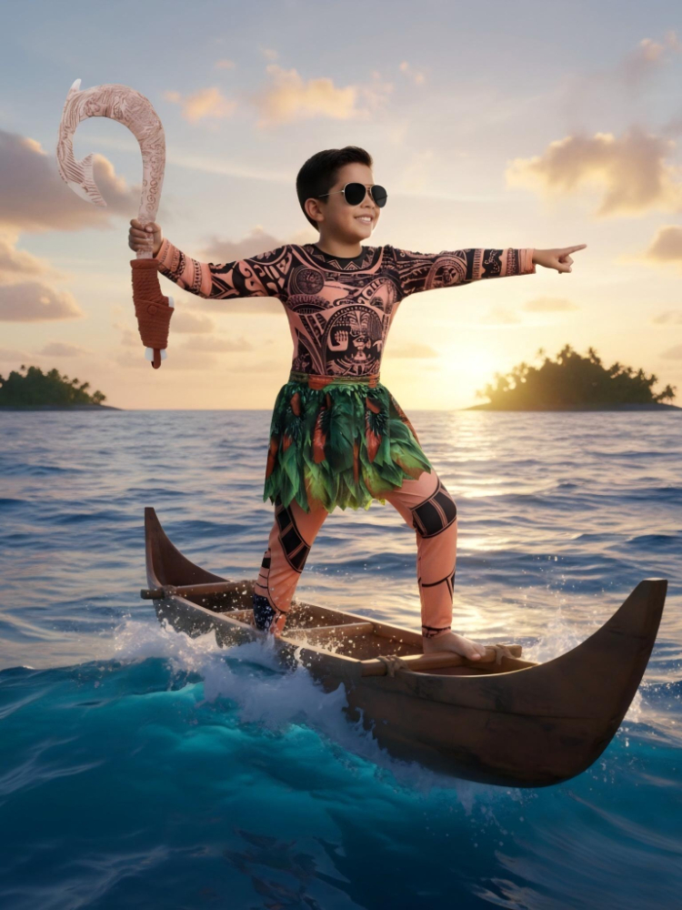 Summer Moana Maui Kids Boys Co - Cosplay Prop Pattern reseña y precio