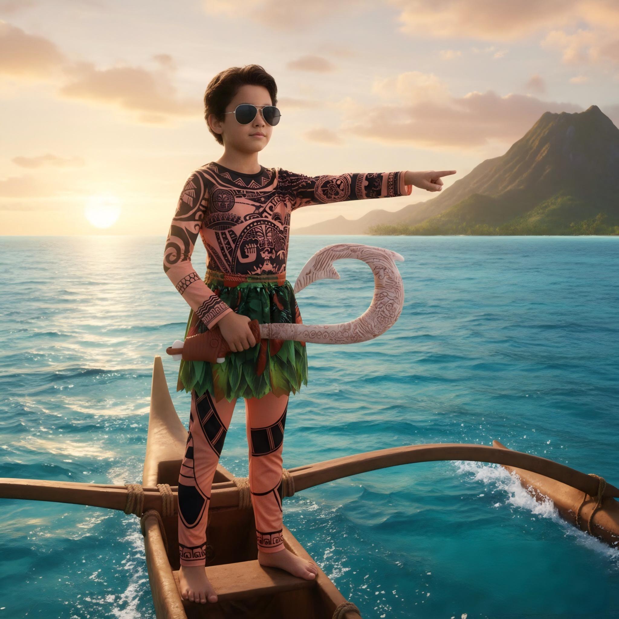 Summer Moana Maui Kids Boys Co - Cosplay Prop Pattern reseña y precio