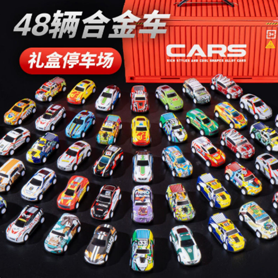 48pcs toy car model power pull - Cosplay Prop Filler reseña y precio