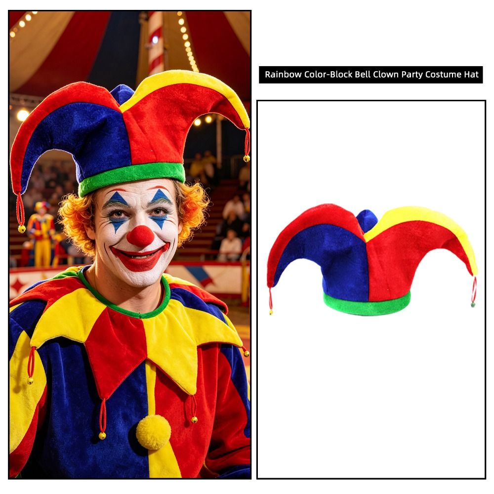 Cap Prop Multicolor Clown Hat  - Cosplay Prop Pattern reseña y precio