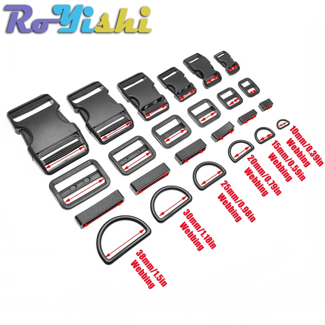 1-10 Set Plastic Side Release  - D Ring Strap reseña y precio