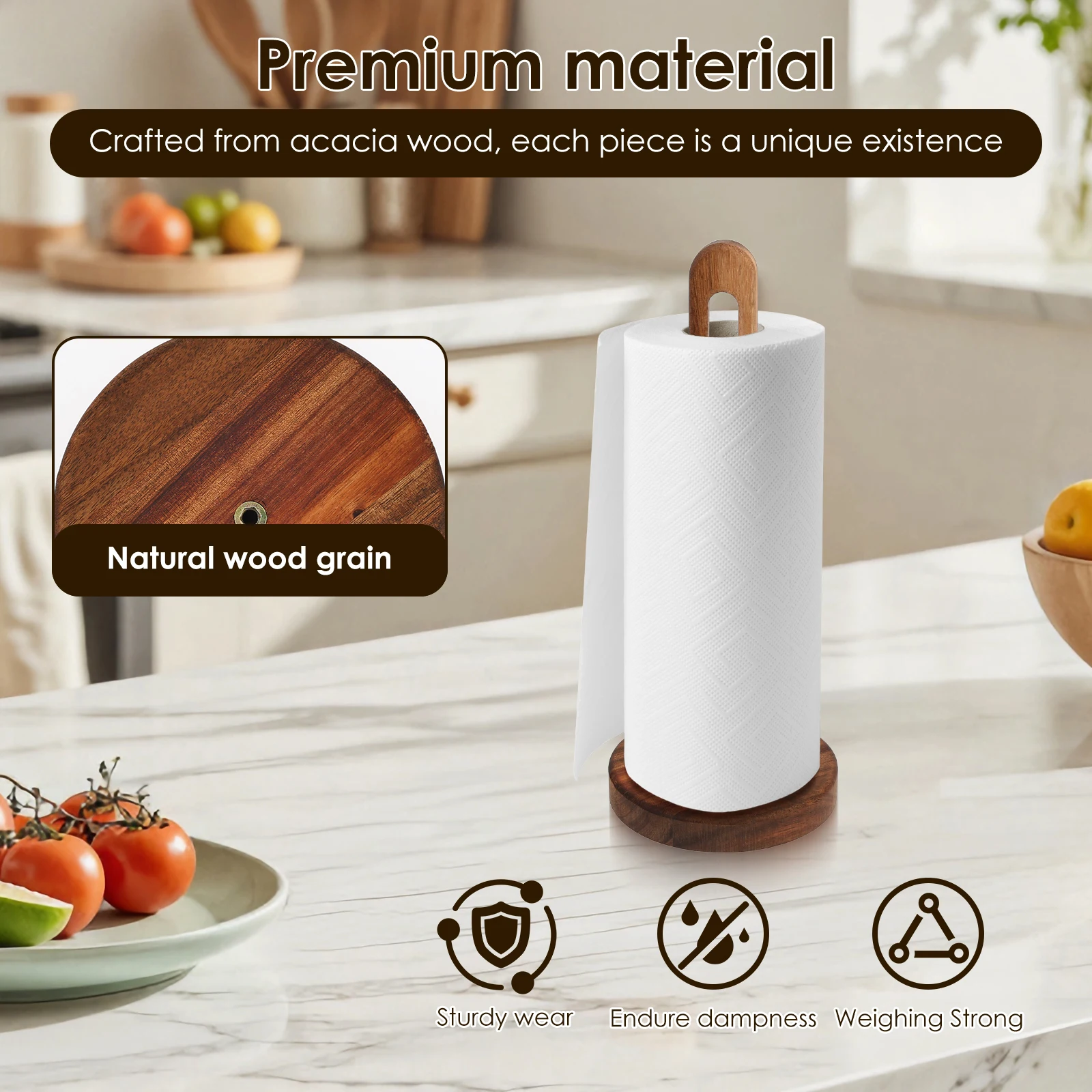 Wooden Paper Towel Holder Stan - Craft Foam Roll reseña y precio