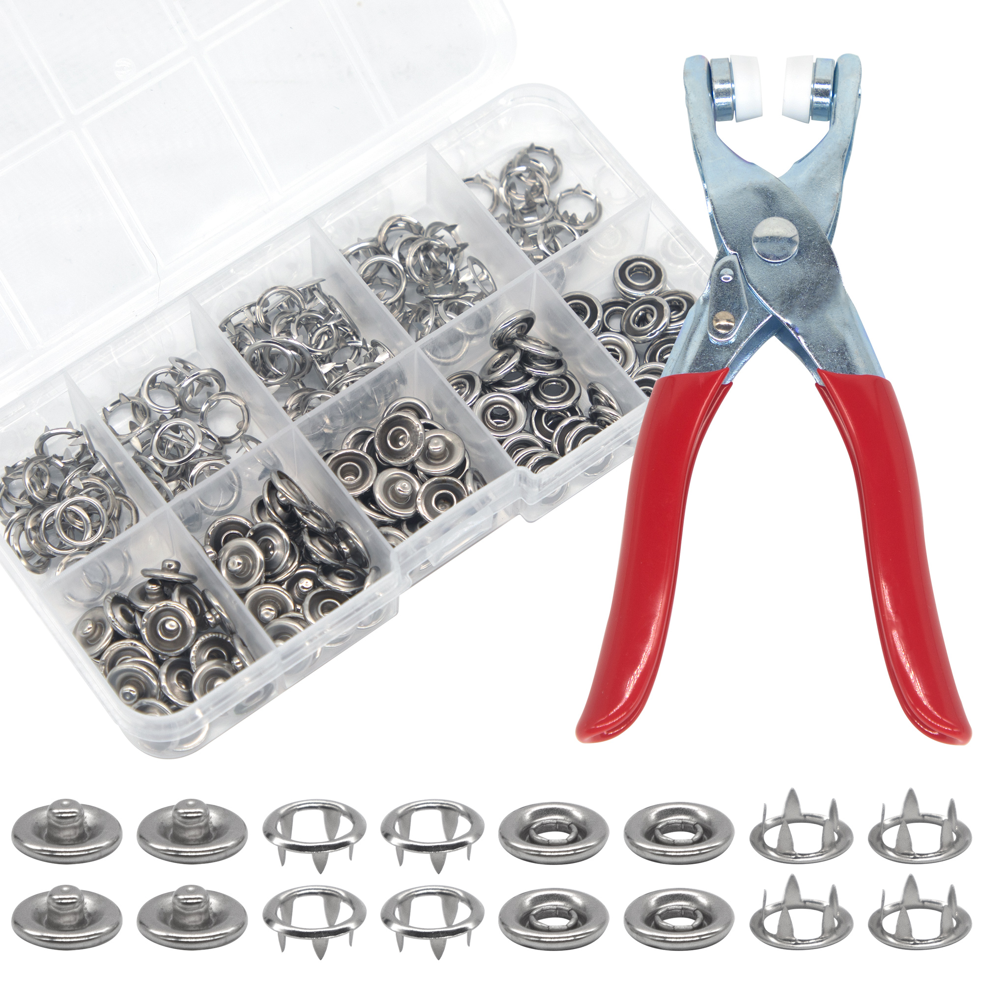 50 Sets Snap Fasteners Kit Too - Snap Fastener Set reseña y precio