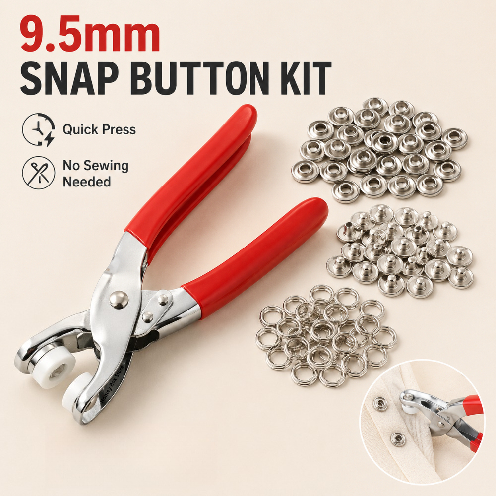 9.5mm Snap Button Pliers Kit w - Snap Fastener Set reseña y precio
