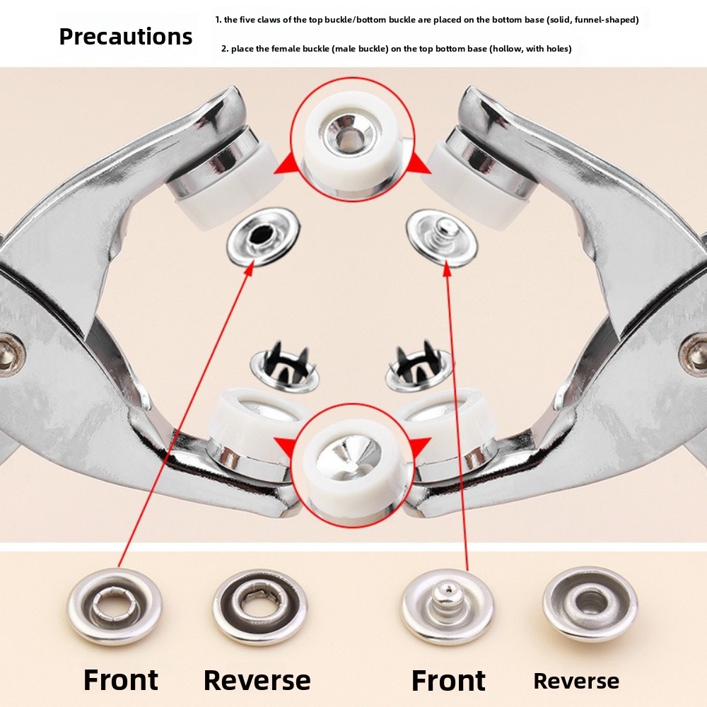 9.5mm Snap Button Pliers Kit w - Snap Fastener Set reseña y precio
