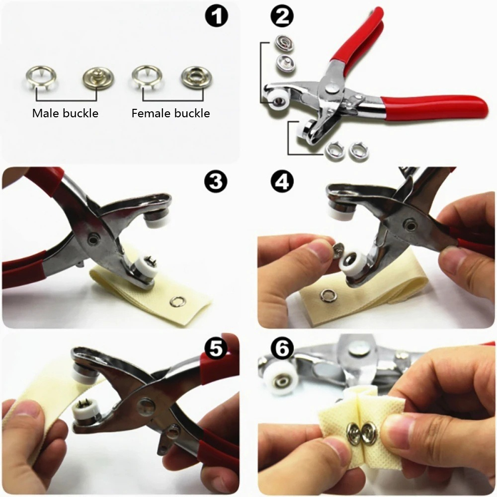 9.5mm Snap Button Pliers Kit w - Snap Fastener Set reseña y precio