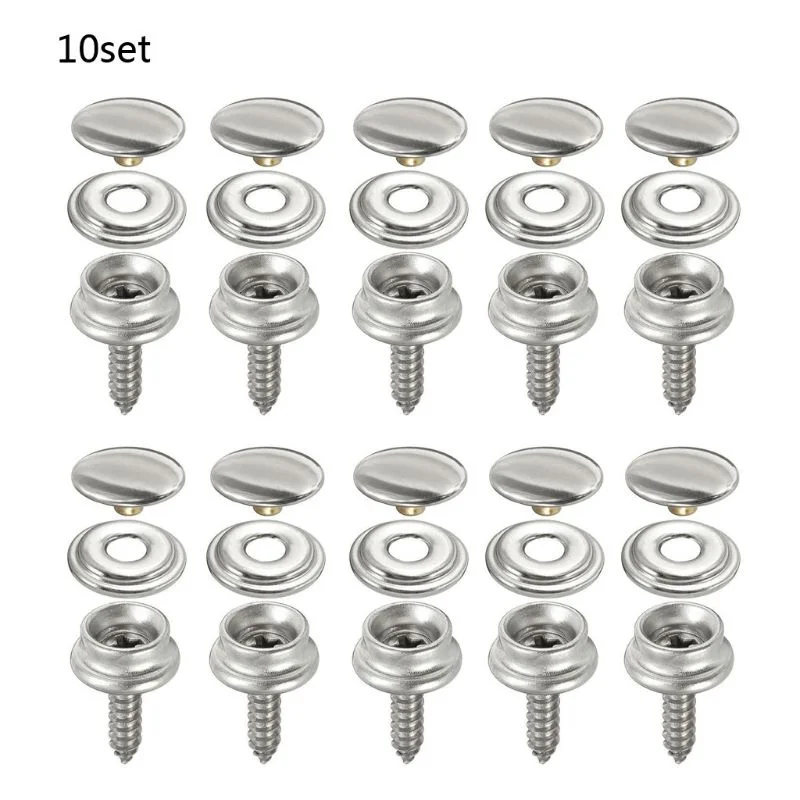 10 Sets Stainless Steel Tappin - Snap Fastener Set reseña y precio