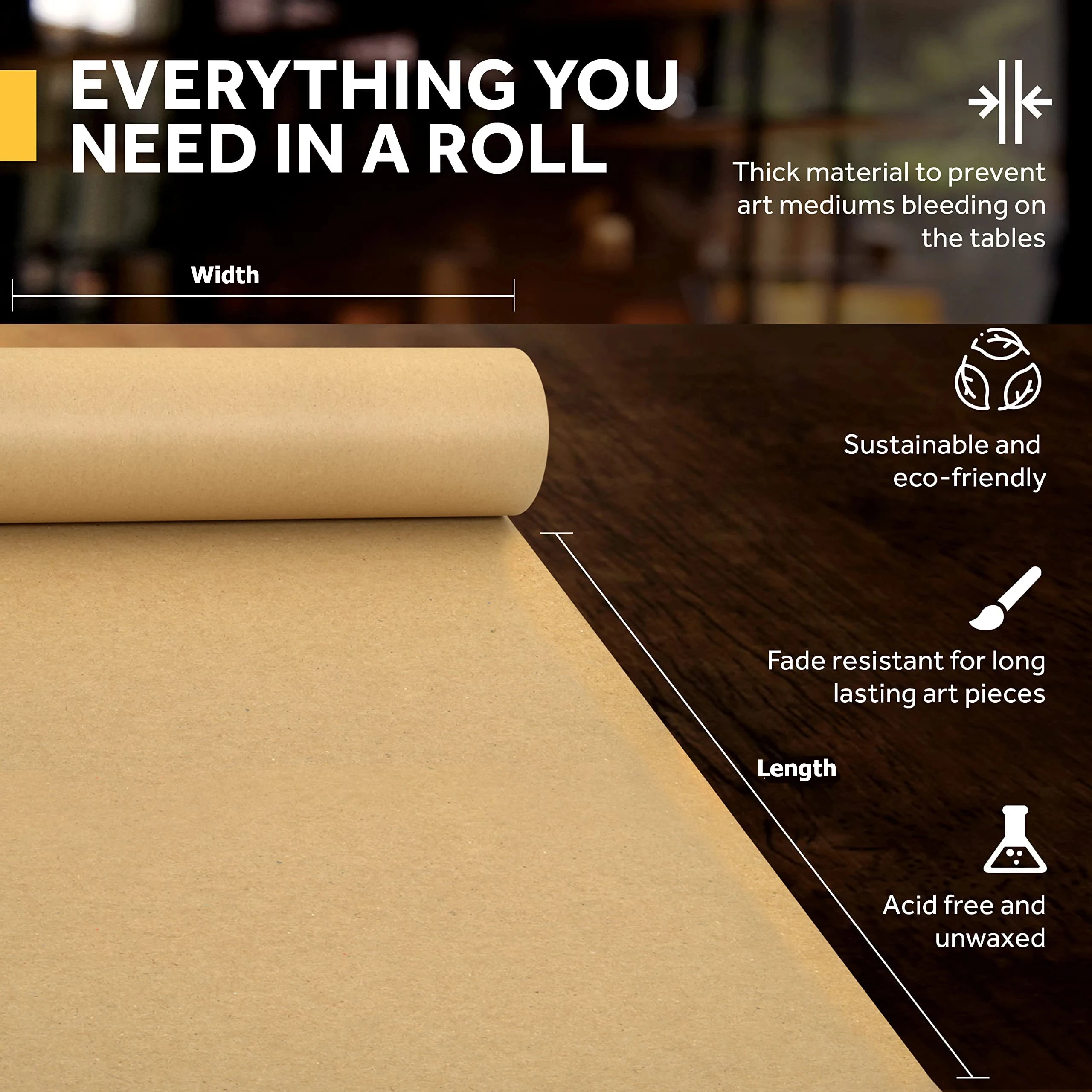 Kraft Paper Brown Ideal for Gi - Craft Foam Roll reseña y precio