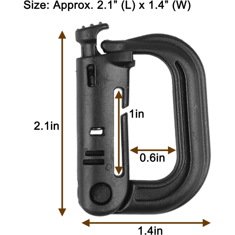 5Pcs Plastic D-Ring Tactical C - D Ring Strap reseña y precio