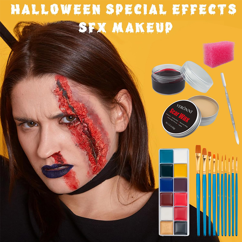 SFX Makeup Kit,12 Colors Face  - Body Paint Sfx reseña y precio