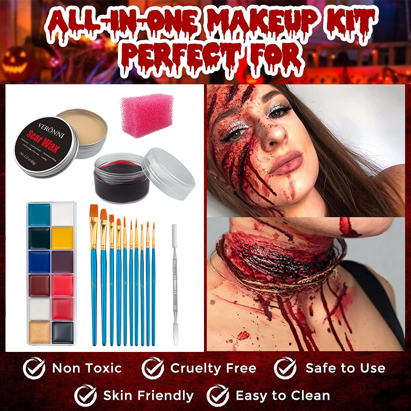 SFX Makeup Kit,12 Colors Face  - Body Paint Sfx reseña y precio