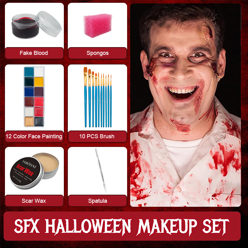 SFX Makeup Kit,12 Colors Face  - Body Paint Sfx reseña y precio