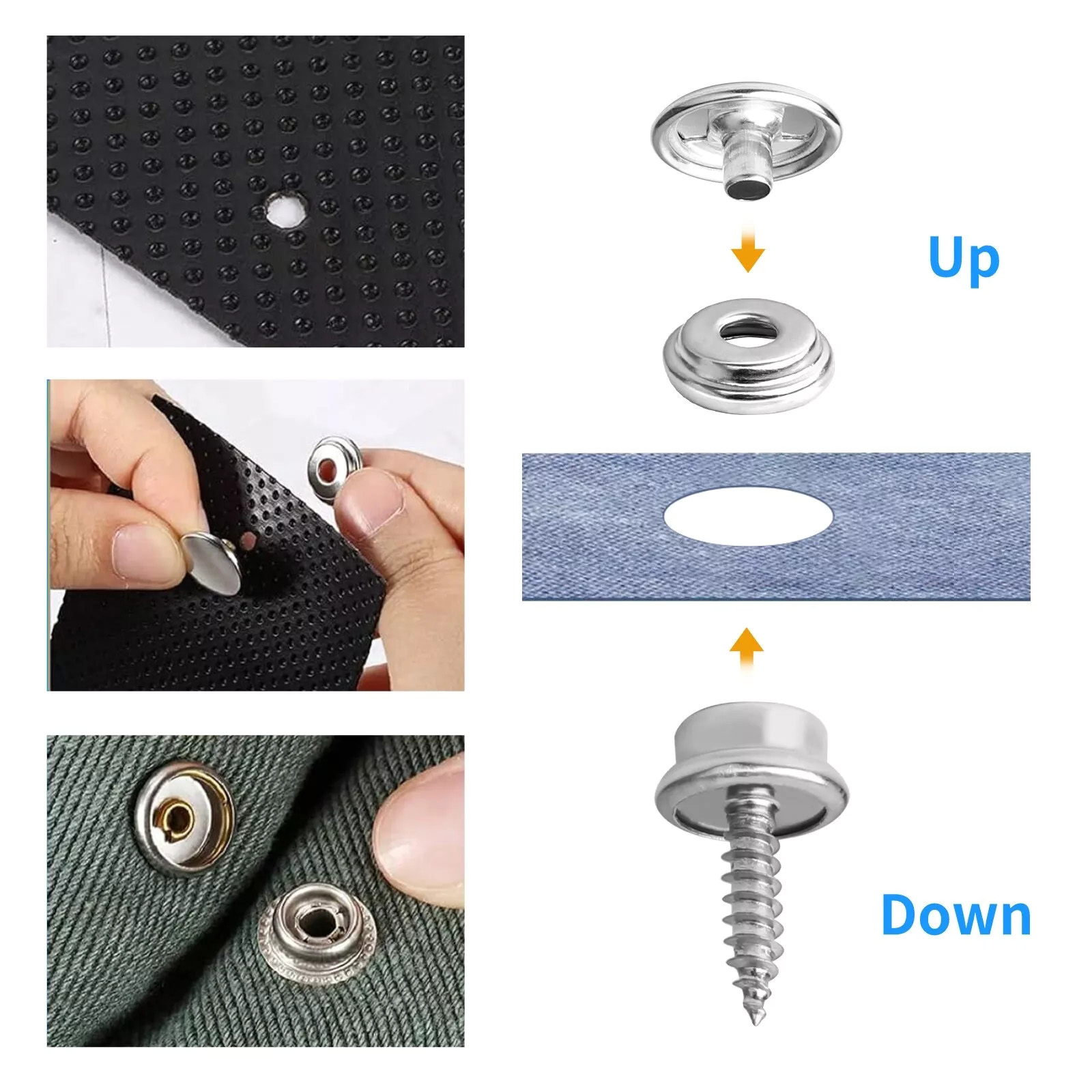 50 Set Stainless Steel Boat Ma - Snap Fastener Set reseña y precio