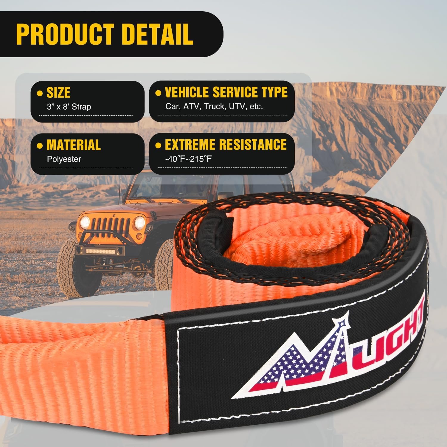 Nilight Offroad Recovery Kit 3 - D Ring Strap reseña y precio