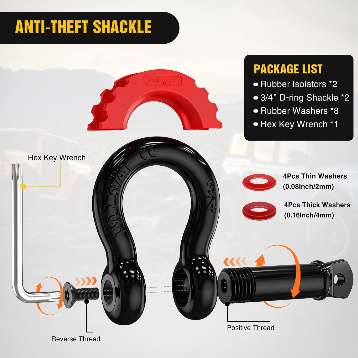 Nilight Offroad Recovery Kit 3 - D Ring Strap reseña y precio
